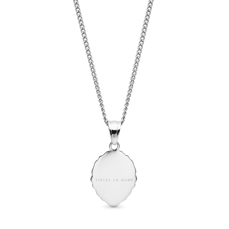 Geometric Lion Pendant Necklace - Silver
