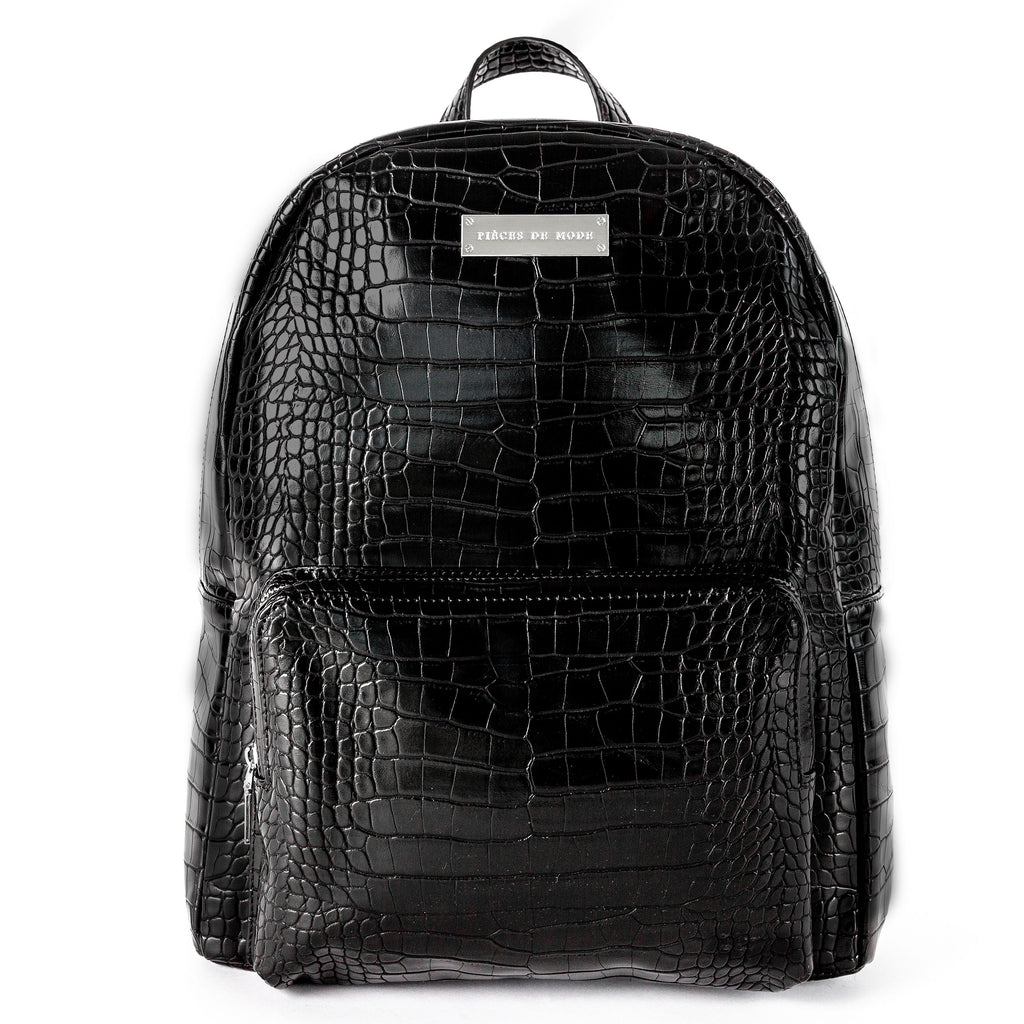 Claudia Canova Mock Croc Backpack Claudia Canova Margo Metallic